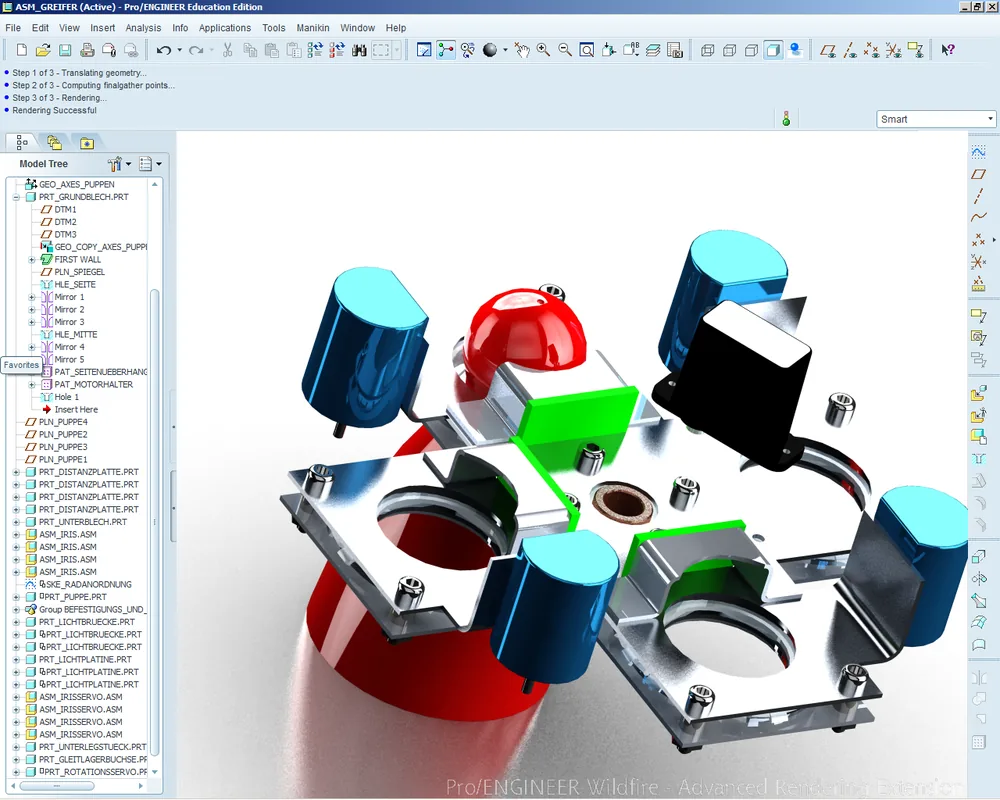 A bottle gripper Florian designed in a classic 3D design program in 2011.