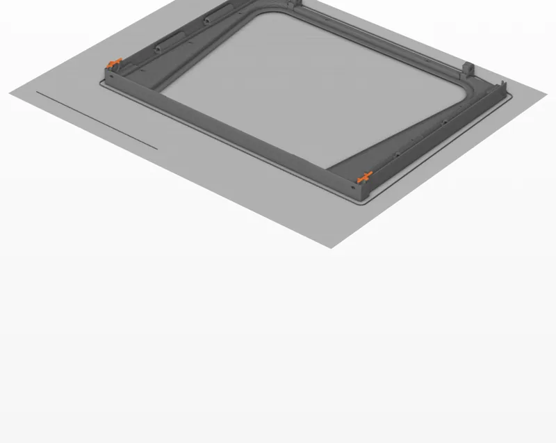 The withdrawn print file for the glass frame, stamped withdrawn.